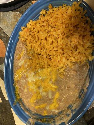 Refried beans and rice