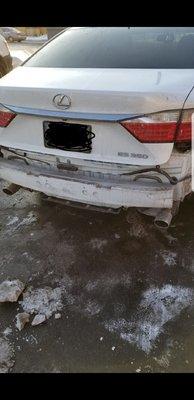 got rear-ended