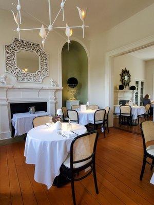 Inside one of the dining rooms