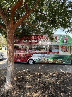 Keep your eye open for this truck This is the place to eat. Big bang for your buck couldn't even finish my burrito. That's how huge it is.