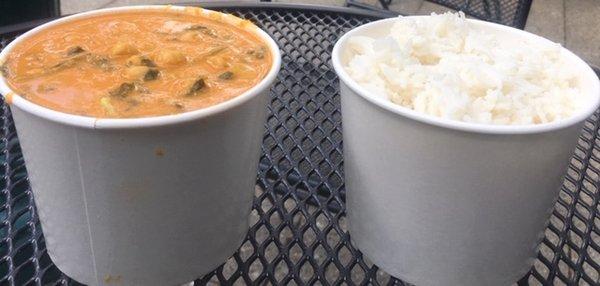 Chana Masala (Vegan) and rice