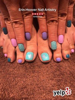 Mermaid nails summer time fun