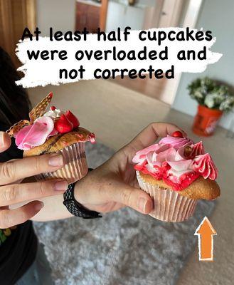 You pay $3 per cupcake