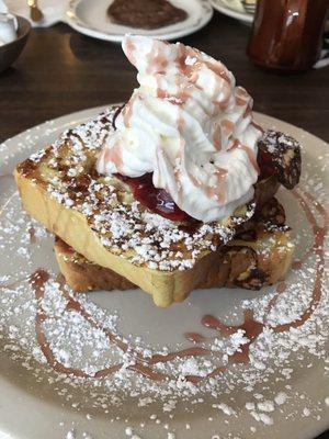 Strawberry stuffed French toast