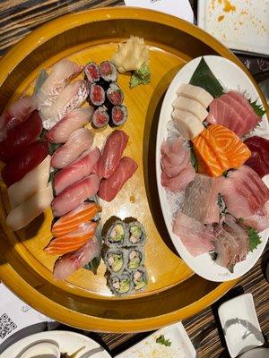 Sushi and sashimi combination $130