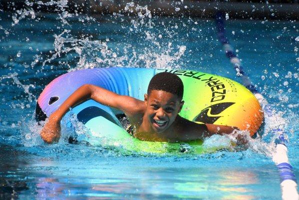 Tube races on Family Fun Day