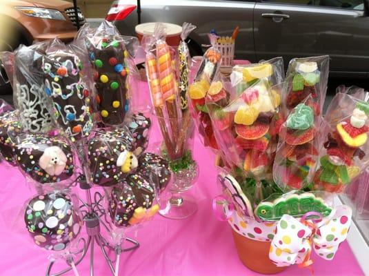 Cake pops and sweet & sour pops.