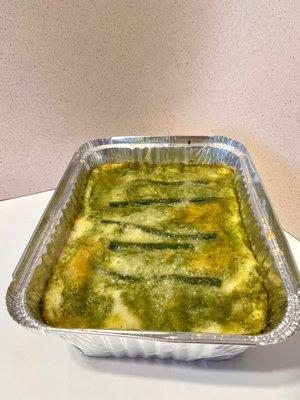 Lasagna Pesto Family Size - 4 to 6 servings -(Vegetarian)