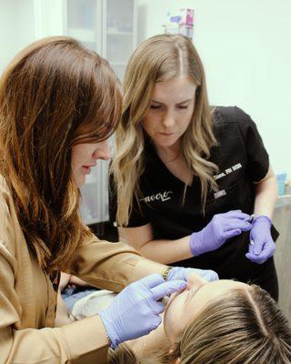 Alyssa and Diana doing some lip filler!