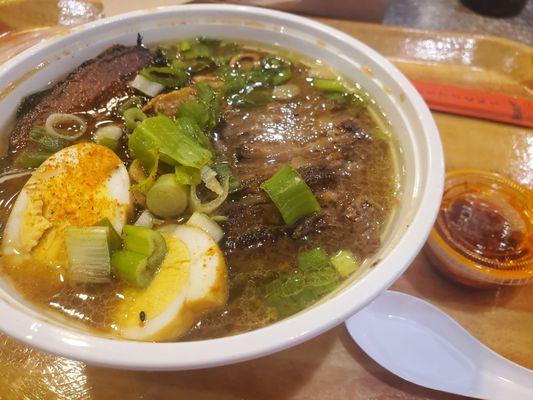 Ramen bowl, comes with pork belly and beef, both very good quality!