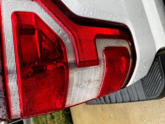 taillight full of water