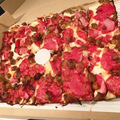 The OG Detroit square pizza! The meat Meat Lovers Pizza