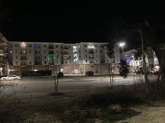 Empty parking spots at my apartment on a 20 degree night, when i was forced to park my car a mile away and walk there.