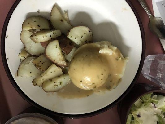 This is a typical plate of food that I received on a regular basis. Notice that there is no protein and no green vegetable.