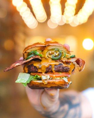 Bison Bacon BBQ Burger