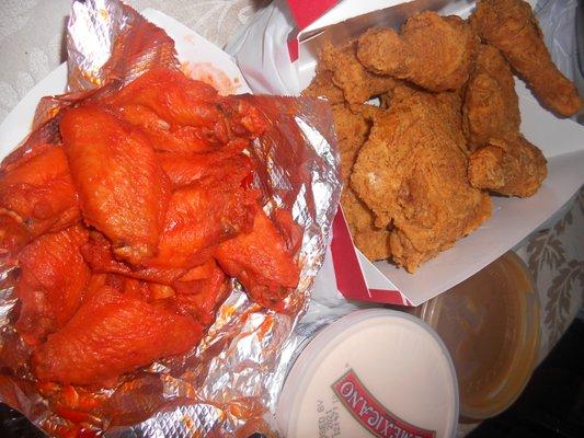 buffalo wings and 8 pc dark meat