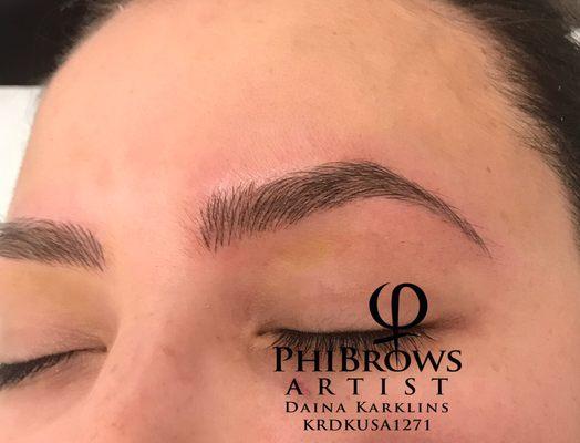 Microblading annual color refresh