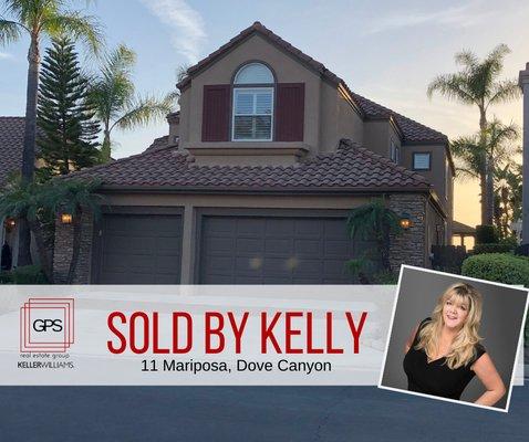 Sold in Dove Canyon by Realtor Kelly Turbeville