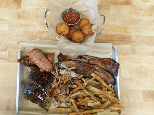 BBQ Combo, Hand Cut Fries,and Crack Nuggets