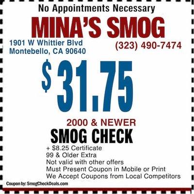 Smog Check Low Price