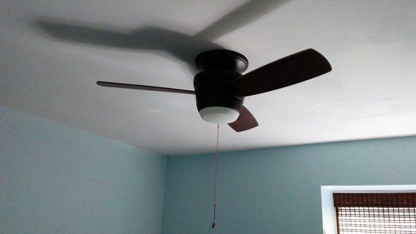 ceiling fan installed 11/1/2016