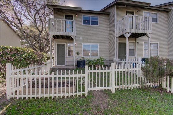 White picked fence in all units