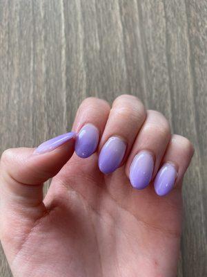 Purple ombré dip nails