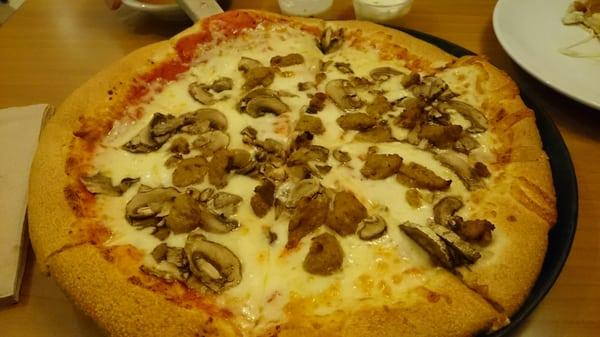 $5 for 2 topping pizza sausage and mushrooms