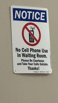 I guess patients are expected to hide their cell phones? There is no TV, no music, no magazines...