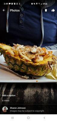 Under the Sea served in a pineapple.