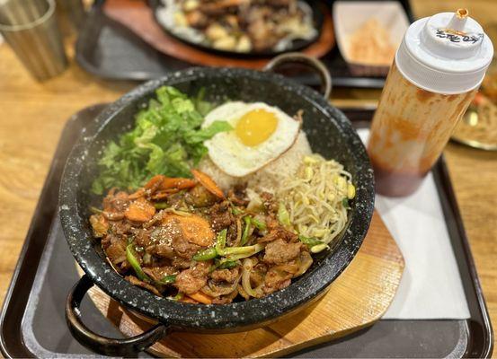 Stone Plate Bibimbap (pork) $21.99