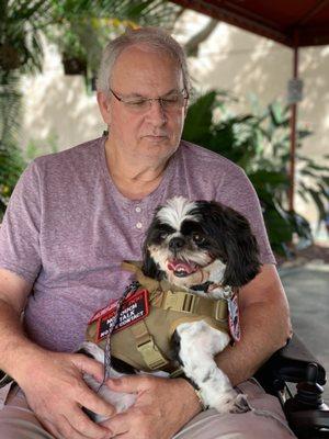 Earl & Rocky at the James A Haley VA Spinal Cord Injury Center in Tampa, FL.