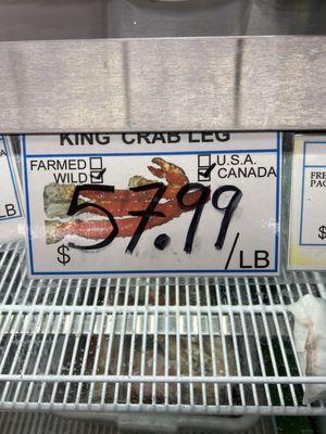 King crab prices