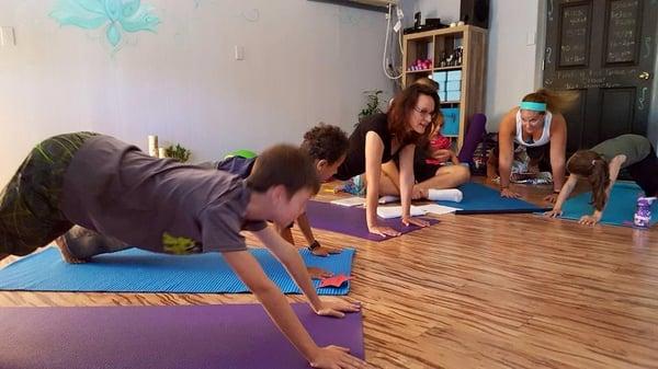 A clip from one of our first Kids Yoga classes. These are held once a month by Diane Folmar (pictured).