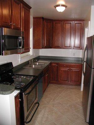 A renovated kitchen at a Longwood Drive residence.