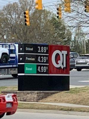 Current QT gas prices