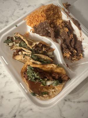 Three taco plate ( dinner)