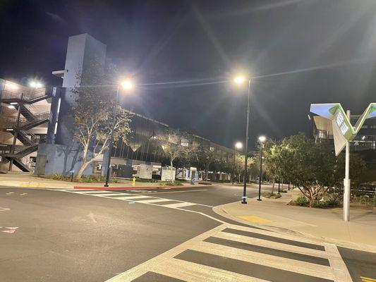 Parking Garage and Mess Hall nearby