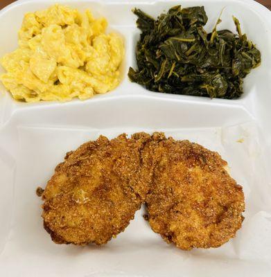 Chicken Breast with Mac & Cheese and Collard Greens (Turkey)