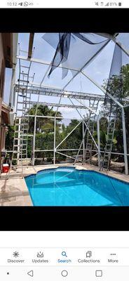 Pool enclosure repair