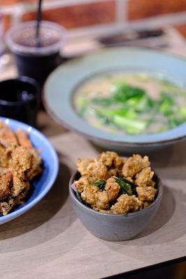 Taiwanese popcorn chicken noodle soup