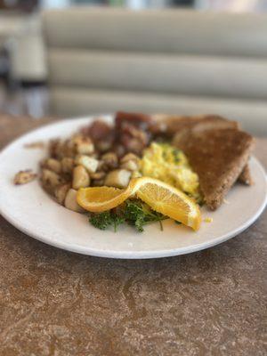 Potatoes and toast