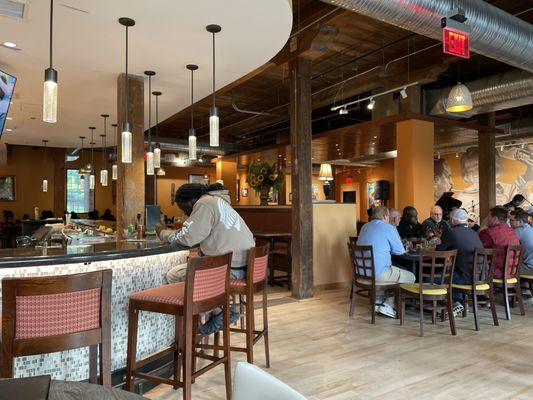 The bar and main dining room