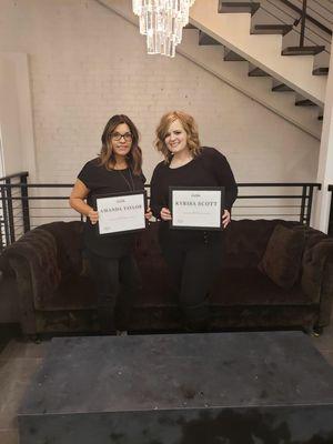 Kyrisa & Amanda Borboleta certified in Volume lashes !!!