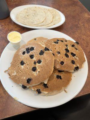 Vegan blueberry pancakes