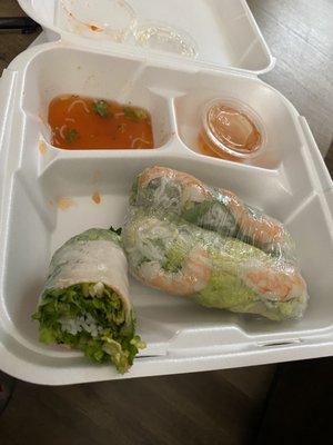 Amazing spring rolls!! I always ask for fish sauce:)