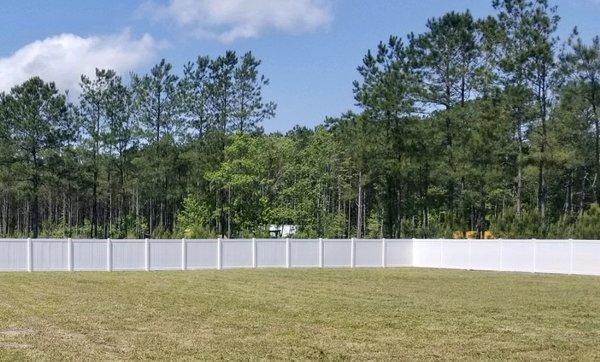 Vinyl privacy fence