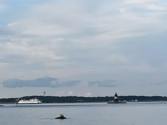 Lighthouse by the ferry. A short drive from Orient beach.