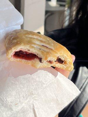 Chocolate and strawberry croissant. Filling was good, croissant was more like a pastry.