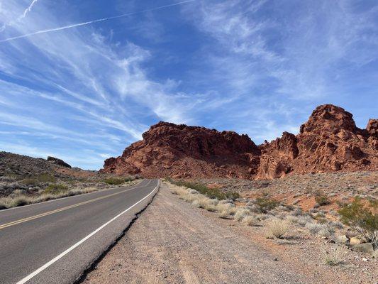 Road through the Valley of Fire state park, NV